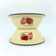 He Jiagong Russian enamel bowl Russian enamel kitchenware enamel basin small bowl old-fashioned enamel tableware kitchen small basin home white tropical fruit 800ml