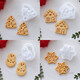 Fantasy Mini Cute Christmas Gingerbread House Cookie Mold Snowman Christmas Tree Snowflake Hamster Pet Snack Tool Chubby Snowman