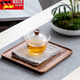 Tuojin walnut rectangular tray dry tea tray cake bread breakfast snack tray hotel supplies restaurant tea tray walnut square tray