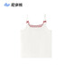 Nido Bear's new summer style girl's patchwork sling baby girl's elastic breathable top with bow inside, red plaid 110 cm