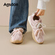 Agsdon moral training shoes for women winter new two-color soft sole comfortable sports casual shoes B161180 pink 39