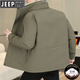 JEEP吉普白鸭绒羽绒服男冬季新款高端商务休闲翻领保暖夹克外套男士潮 黑色 2XL 135-150斤 左右