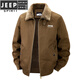 JEEP SPIRIT Jeep winter new men's velvet jacket workwear lapel large size cold-proof men's velvet lining to keep warm camel M