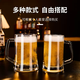 Yusenyi's new beer mug, draft beer mug, household glass, thickened tea cup, high-end large-capacity cup with handle, commercial large Haite handle cup 700ML (pack of 12)