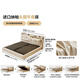Dongxiong Light Luxury Leather Bed Modern Simple Multifunctional Master Bedroom Double Bed with Drawer Storage Bedroom Soft Leather Bed Imported Cowhide/Encrypted Silent Rib Frame 1800mm*2000mm Electric Translation Storage Structure