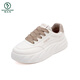 Woodpecker shoes for women 2025 spring and autumn new soft-soled non-slip white shoes thick-soled lightweight sports sneakers for women khaki color main picture 35