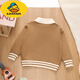 G.duck college style sweater for boys and girls in autumn and winter new style children's style children's fake two-piece sweater spring and autumn top shirt royal blue 140