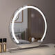 German high-definition LED vanity mirror with light vanity mirror desktop smart home simple master bedroom Internet celebrity white 40 diameter (plug-in) rotating model_ upgraded voice control + touch dual-use switch
