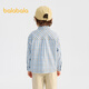 Balabala shopping mall same style Balabala children's long-sleeved shirts for boys and girls 2026 new spring and autumn plaid tops blue and white 00481 110