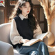 The popular style of Woodpecker (TUCANO) this year is good-looking, unique, beautiful, fashionable and old-looking white striped fake two-piece shirt 5198-black style. Collection, purchase and priority delivery. S Recommendation: 80-95Jin Jin is equal to 0.5kg