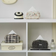 Yusenyi MolingTalk Small Fragrance Tissue Box Woven Decoration Living Room Dining Home Desktop Tissue Box Light Luxury White