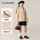 E LAND KIDS children's clothing girls jacket 2026 spring new embroidered outdoor casual hooded jacket Beige beige/35 130