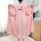 Chongyou children's bath towel, adult cloak, hooded bath towel, adult absorbent, lint-free bathrobe, pink cat long-sleeved style (height 150-180)