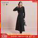 Sancai 2025 new winter knitted suit lace splicing wool sweater skirt two-piece set M