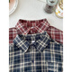 G.duck Korean style boys' brushed plaid shirt, handsome college style spring girl's thin long-sleeved jacket, fashionable red plaid shirt, same style for men and women 110 cm
