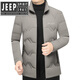 JEEP SPIRIT Пуховик Jeep Spirit Мужской повседневный воротник-стойка Короткая утепленная зимняя куртка для среднего возраста Папина куртка Черная M 170 100Jin Jin равен 0,5 кг -120Jin Jin равен 0,5 кг