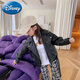 Disney (Disney) Girls Leather Jacket 2024 Autumn New Children's Style Korean Style Baby Motorcycle Jacket Spring and Autumn Jacket Top Black Motorcycle Lapel Leather Jacket 90 Tag 90 Suitable for 90cm