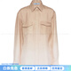 PRADA Gradient Effect Casual Long Sleeve Shirt Women's Sand Beige New Year's Gift Sand Beige 38