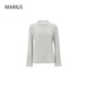 MARIUS | Cheese Sweater Acetate Cashmere Blended Advanced Four Seasons Beaded Knit Pullover Long Sleeve T-Shirt Thunderstorm Gray S