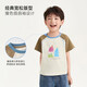 Nido Bear pure cotton summer new children's raglan short-sleeved breathable T-shirt for boys and girls baby tops birthday party 120 cm