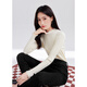 Qiushui Yiren's sweet and versatile wool sweater 2025 winter new style women's stretch top with temperament and inner sweater