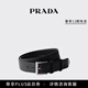 PRADA/Prada gift men's Saffiano cow leather belt belt black 100cm