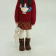 UTOUTO Big Ear Elephant Girls Plaid Woolen Skirt 2025 Winter New Style Baoer Casual Versatile Short Skirt 2507225 Red Plaid 90