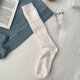 Autumn and winter thickened wool stockings for women, Korean rhombus slimming leg socks, white, one size fits all