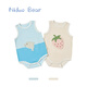 Nido Bear summer new baby jumpsuit baby sleeveless baby vest newborn vest crawling suit air-conditioned suit cream strawberry 73cm