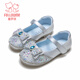 Fuluo Mi Girls Leather Shoes Spring Sweet and Fashionable Rhinestone Princess Shoes Little Girls Soft Sole Performance Shoes Silver 28