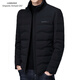 Emporio Armani EA7 Armani Down Jacket Men's Short Stand Collar New Winter White Duck Down Jacket Young and Middle-aged Korean Version Thick Warm Men's Clothing Black 3XL 190