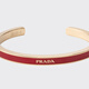 PRADA/Prada Gift Women's Metal Bracelet Fire Engine Red/Gold L