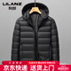 LILANZ Lightweight Hooded Down Jacket Men's 2026 Winter New Dad Warm Jacket Middle-aged and Elderly Loose Casual Top Red XL 180