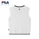 FILA Children's Clothing Sweater 2026 Spring New Boys' V-neck Pullover Woolen Vest Jade White-WT 150