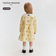 Teenie Weenie Kids 26th new baby girl full-print sweet lace collar dress yellow 110 cm