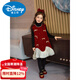 Disney Girls New Year Clothes Fashionable 66 Princess Children's Clothing Winter Skirt 2026 New Girl Red Dress Dress Red 110 cm