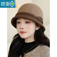 Xia Dian Suding Queen (SE.PSTP) Hat Women's Spring Autumn and Winter Mom Fashionable and Thick Warm Fisherman Hat Middle-aged and Elderly Elderly Grandma and Old Lady Brown One Size Adjustable
