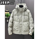 JEEP SPIRIT stand collar down jacket men's winter 2025 new thickened white duck down casual jacket down sweater black 7731 L