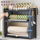 Fantasy Kitchen Dishes Storage Rack Countertop Dishes Rack Home Dishes and Cutlery Storage Rack Multifunctional Dishes and Drainage Cupboard Black Dishwasher Cabinet Reversible Cabinet Door Pull-Out Single Cabinet Upgraded Carbon Steel Fully Sealed Board Dustproof and Oil Smokeproof Zero Formaldehyde No Odor