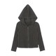 UTOUTO Big Ear Elephant Girls Solid Color Finger Sleeve Hooded Jacket 2026 Spring New Versatile Slim Top 2591047 Elephant Gray 90