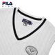 FILA Children's Clothing Sweater 2026 Spring New Boys' V-neck Pullover Woolen Vest Jade White-WT 150