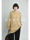 C EST M丨Customized cashmere wool ROW relaxed and lazy large-profile homeless sweater ROW classic gray XS in stock