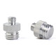 Xu ordered 58 coarse tooth adapter screw laser level tripod thread adapter nut accessories conversion 14 38 5/8 thick external turn 1/4 inner aluminum nut silver 2 pcs