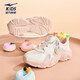 Hongxing Erke children's sports shoes girls 2026 new dense mesh magic spin contrasting color versatile girls casual dad shoes | Sweetheart 4 seashell pink/microcrystalline white 36