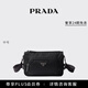 PRADA/Prada Gift Men's Re-Nylon and Saffiano Cow Leather Shoulder Bag Black-Medium