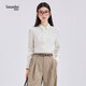Tumando white long-sleeved shirt for women 2026 spring new high-end formal commuting workplace interview shirt milk white S