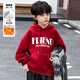 Disney Boys Red Sweatshirt Autumn and Winter New Style Children's Year of the Horse Thickened and Velvet Zodiac New Year Winter New Year's Greeting Clothes Cotton Jacket Style Red and Velvet Thickened 160 cm