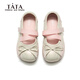 TATA children's shoes, girls' leather shoes, spring new soft-soled shallow shoes, little girls' shoes, TT6139 pink 27
