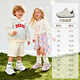 Inbemini Children's Sports Shoes 2026 Spring New Boys Mesh Forrest Shoes Casual and Versatile Baby Girls Shoes Soft Mist Powder 22 Inner Length 13.8CM Suitable for Feet Length Around 13.1CM
