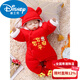 Disney baby jumpsuit thickened pure cotton autumn and winter warm baby male and female baby full month clothing baby outing clothing newborn year-old safe snake random red socks 59cm